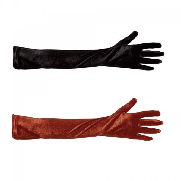 Αποκριάτικα Γάντια Βελούδινα (2 Χρώματα)